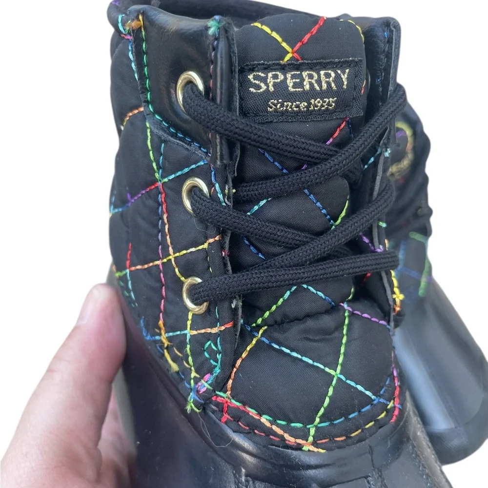 Sperry‎ Girls Port Boot, Rainbow Stitching, Size 11 Toddler, NIB